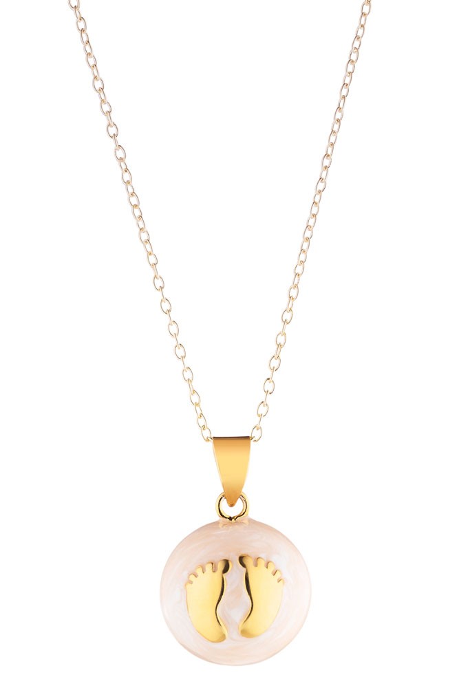 Maternity Bola Necklace with Gold-Plated Feet (Gold)