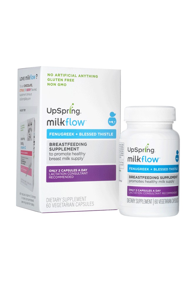UpSpring Milkflow Fenugreek & Blessed Thistle Concentrated Capsules 60 ct