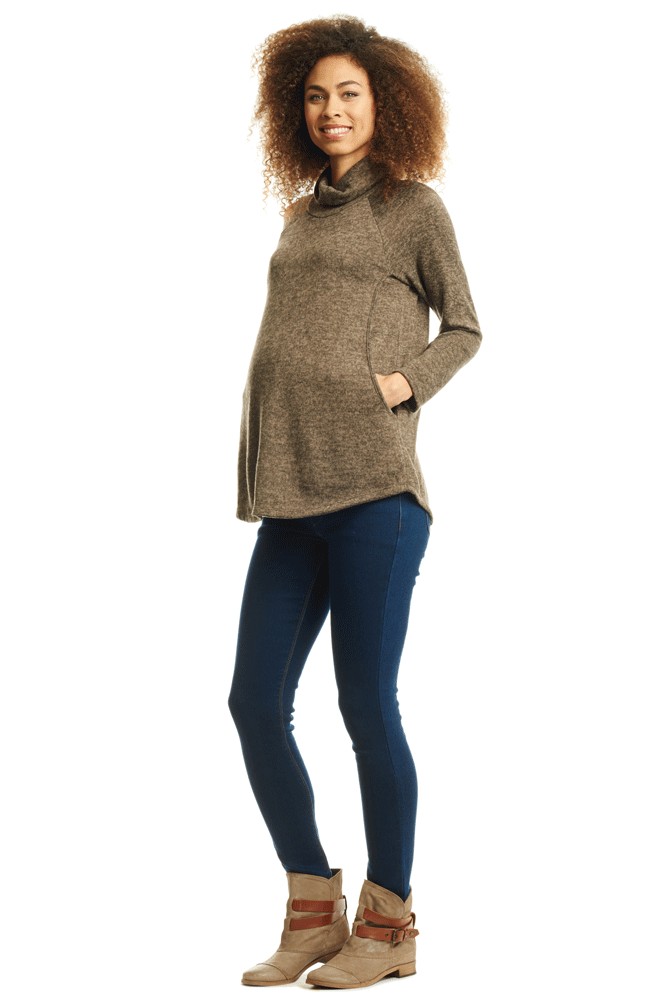 Teresa Maternity & Nursing Sweater (Mocha)