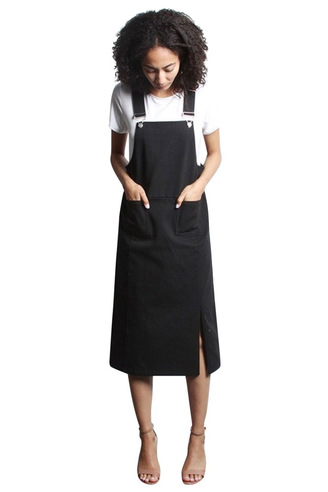 The Bedford Skirt Denim Overall (Black Denim)