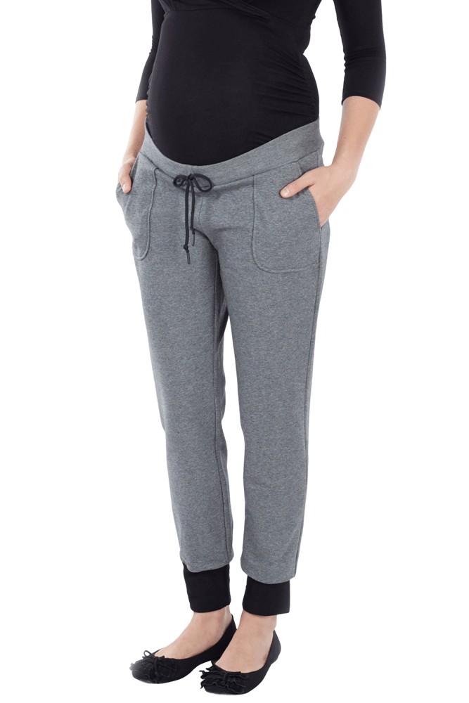 Before, During & After Slouchy Drawstring Pants (Heather Charcoal)