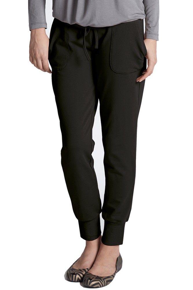 Before, During & After Slouchy Drawstring Pants (Black)