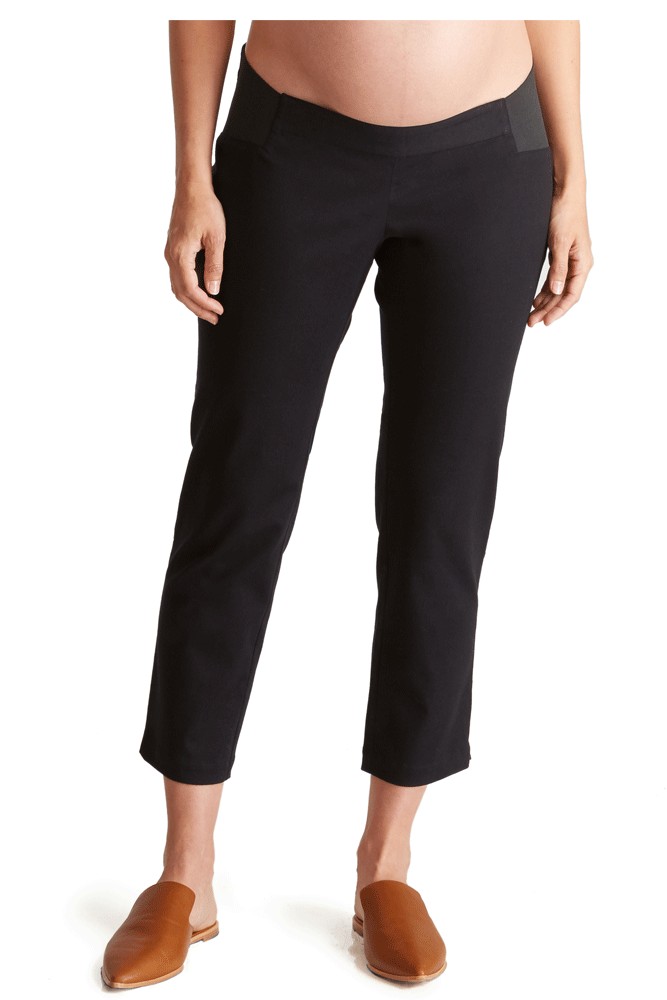 Ingrid & Isabel Woven Work Maternity Pant with Inset Panel