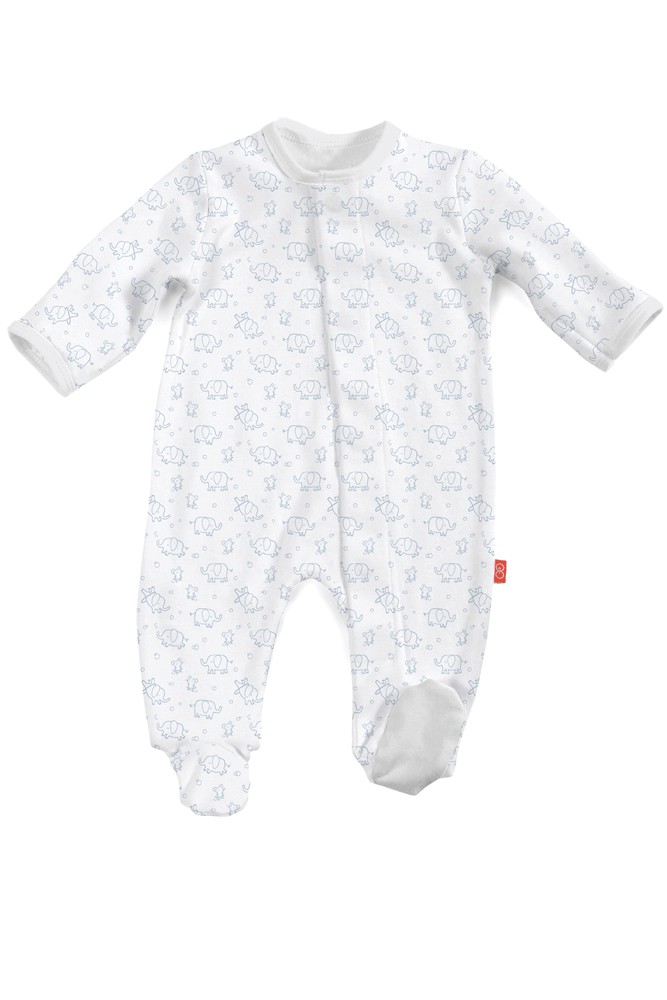 Magnetic Me™ by Magnificent Baby 100% Organic Cotton Footie (Blue Sweet Celebrations)