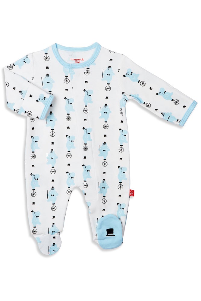 Magnetic Me™ by Magnificent Baby 100% Organic Cotton Footie (Boy Hippo Shake)