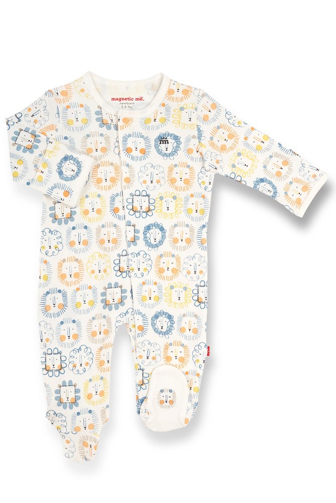 Magnetic Me™ 100% Organic Cotton Magnetic Baby Footie (Mane Event)