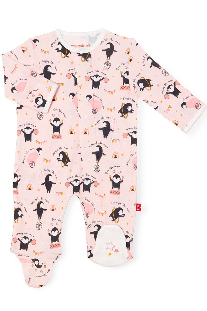 Magnetic Me™ 100% Organic Cotton Magnetic Baby Footie (Just Like Mom)