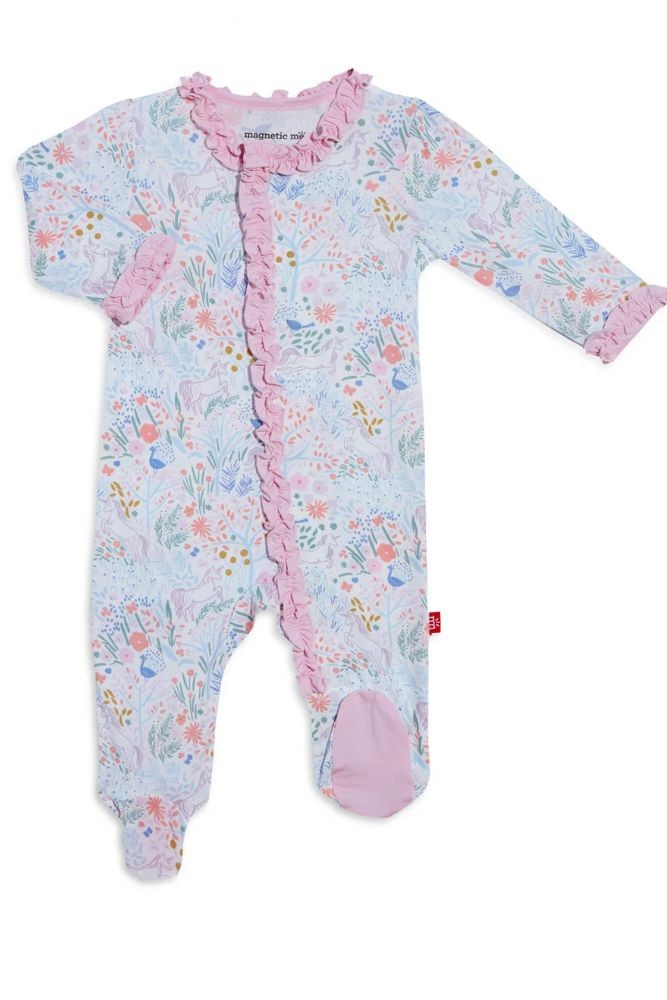 Magnetic Me™ Modal Magnetic Baby Footie (Pixie Pink)
