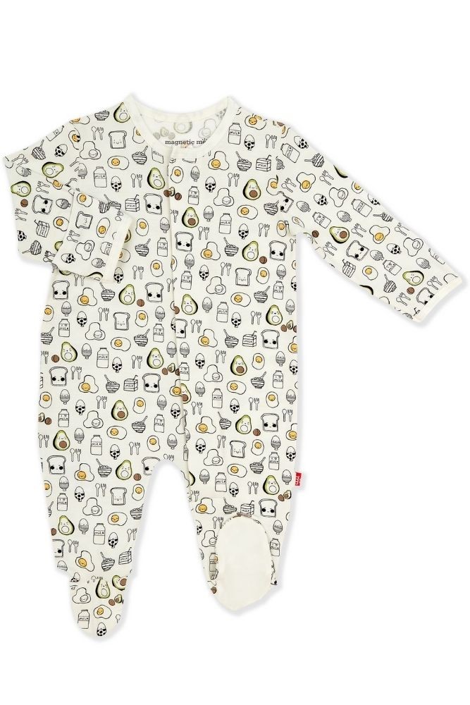 Magnetic Me™ Modal Magnetic Baby Footie (Brunch Bunch)