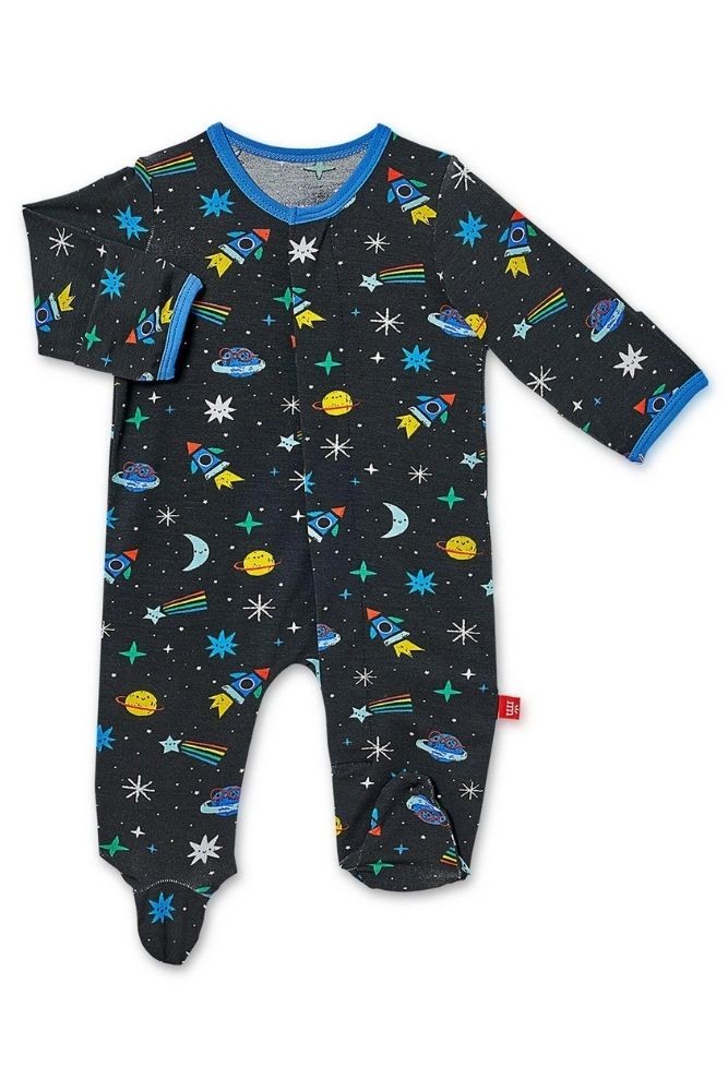 Magnetic Me™ Modal Magnetic Baby Footie (Space Chase)