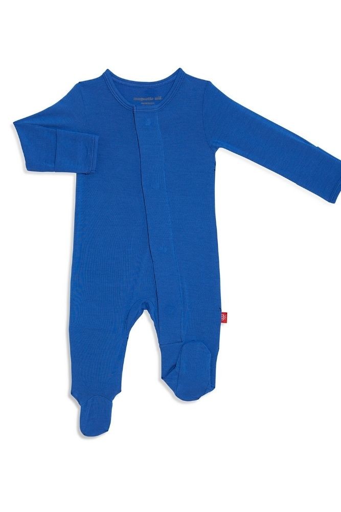 Magnetic Me™ Modal Magnetic Baby Footie (Strong Blue)