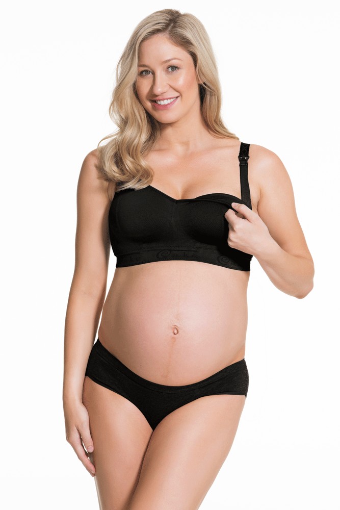 Women's Maternity Pregnant Wirefree Bra Breastfeeding Underwear Maternity  Swimsuit Bottom (Beige-16, L/38/85) Pumping Bra