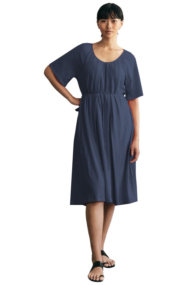 Boob Design Breeze Organic Cotton Slub Multi-Way Maternity & Nursing Dress (Midnight Blue)