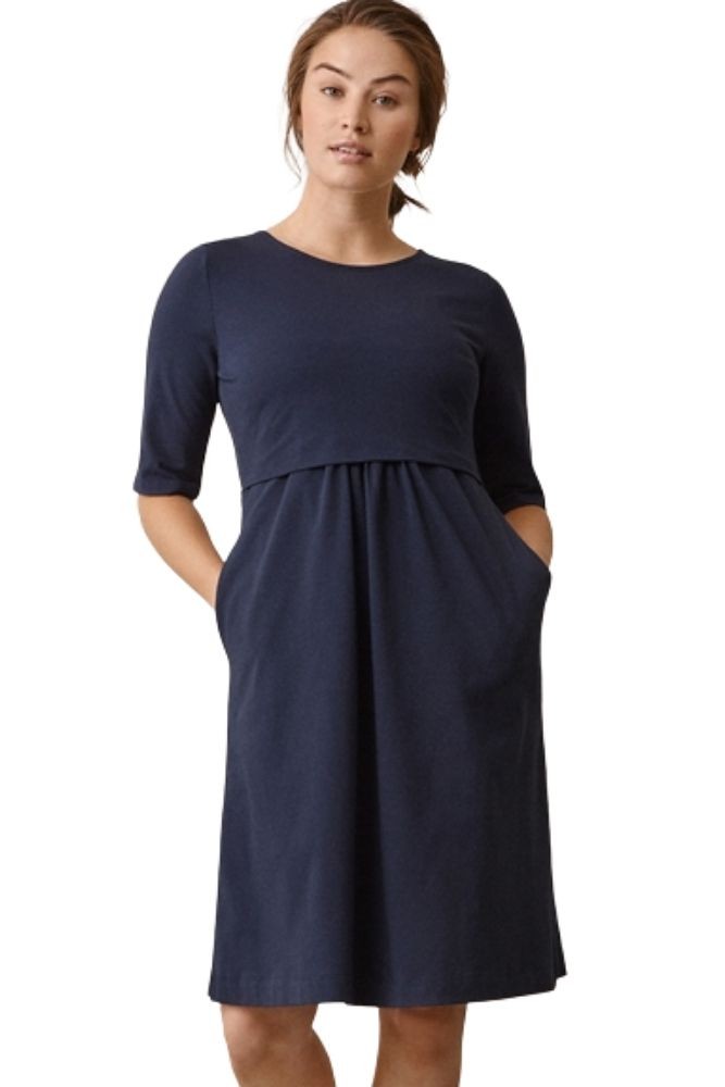 Boob Design Linnea Organic Maternity and Nursing Dress (Midnight Blue)