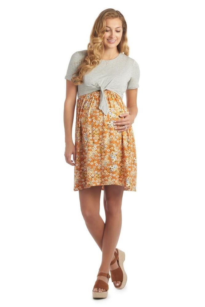Lehua Maternity & Nursing Dress (Sienna Floral)