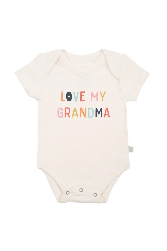 Finn + Emma Graphic Organic Bodysuit (Love My Grandma)