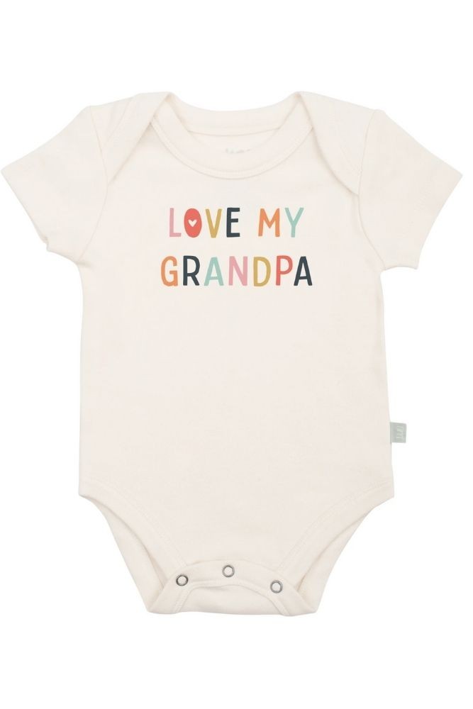 Finn + Emma Graphic Organic Bodysuit (Love My Grandpa)