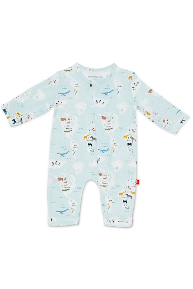 Magnetic Me™ Modal Magnetic Baby Coveralls (Sea the World)