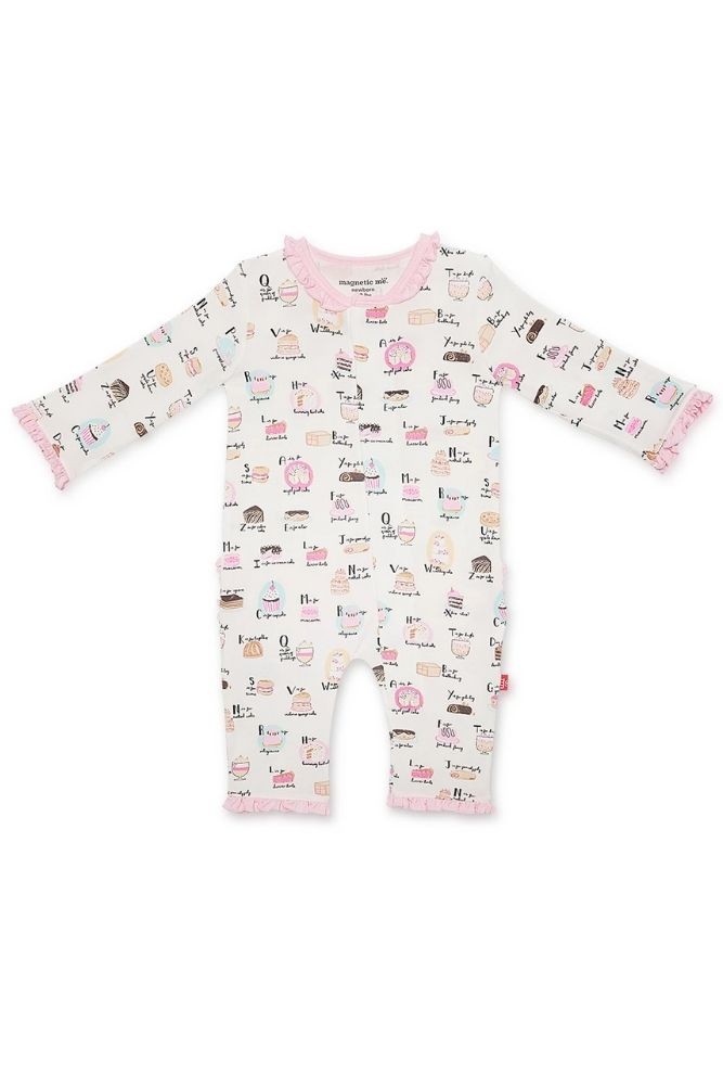 Magnetic Me™ Modal Magnetic Baby Coveralls (Cake My Day)