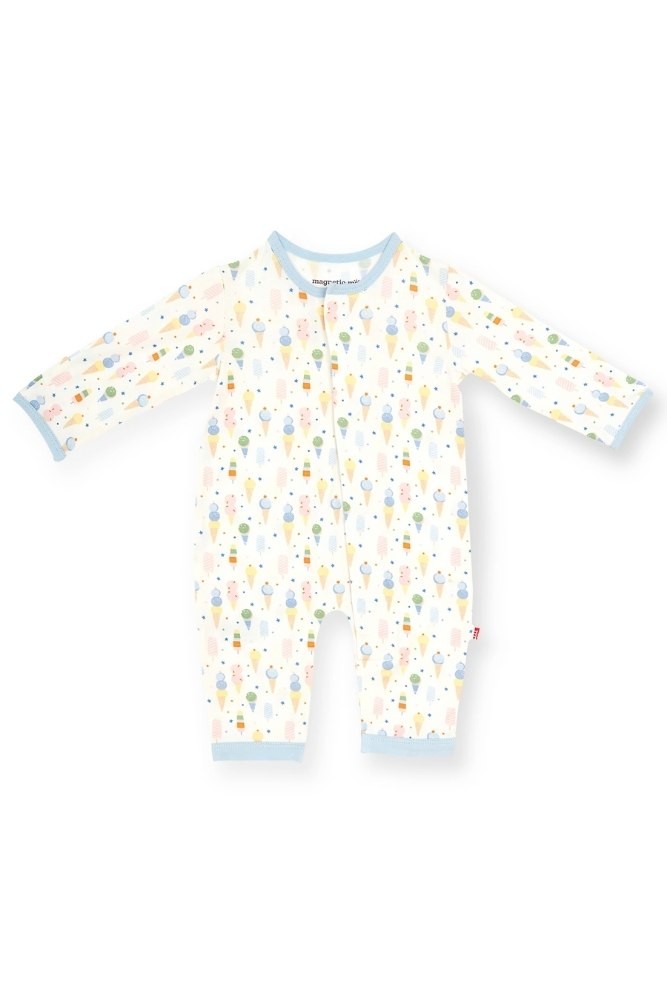 Magnetic Me™ Modal Magnetic Baby Coveralls (Ice Ice Cream Baby)