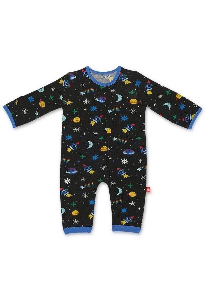 Magnetic Me™ Modal Magnetic Baby Coveralls (Space Chase)