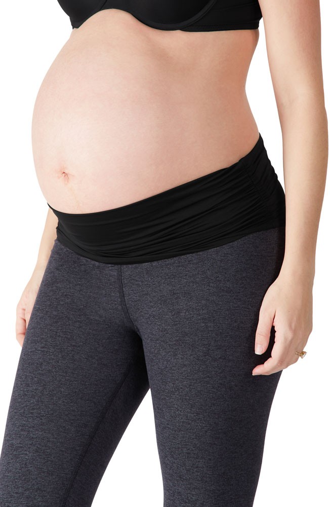 Cadenshae Classic Active Maternity Leggings - Cropped Length (Black)