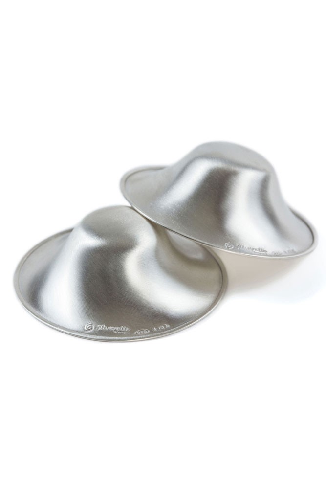 SILVERETTE ® Silver Nursing Cups for Sore Nipples - Extra Large (925 Silver)