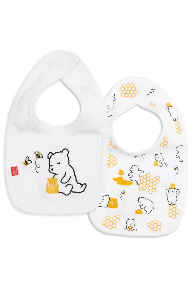 Magnetic Me™ by Magnificent Baby 100% Organic Cotton Magnetic Reversible Bib (Honey Bee Mine)