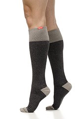 Vim & Vigr 15-20 mmHg Compression Socks - Cotton (Heathered Collection: Dark & Light Grey)