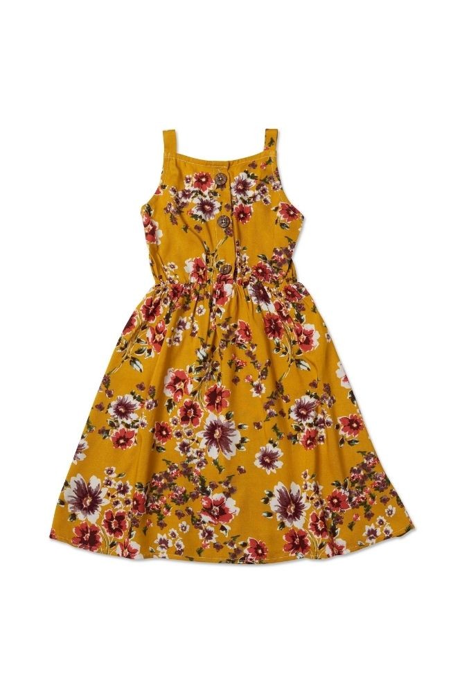 Catalina Kids Dress (Rust Floral)