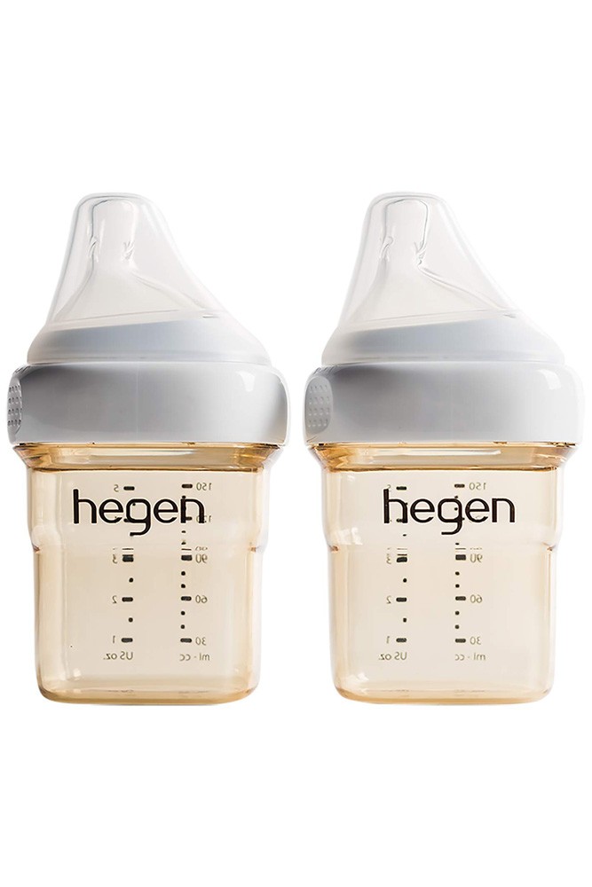 Hegen PCTO™ 150ml/5oz Feeding Bottle PPSU, 2-Pack with Slow Flow Teats (White)