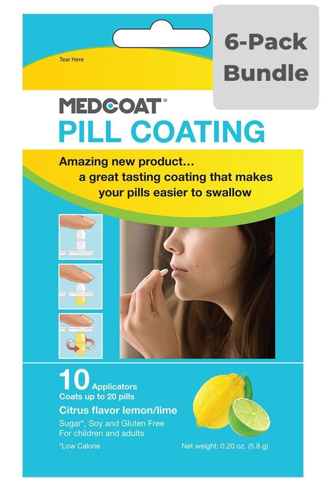 MEDCOAT® Flavored Pill Coating (10 ct.)-4-Pack Bundle (Citrus Flavor -4-Pack)