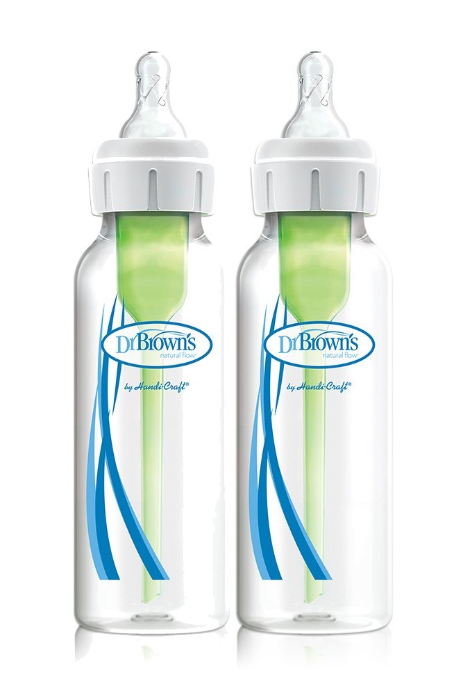 Dr Brown's Anti-Colic Baby Bottles Options+ Narrow 8 oz/250 ml 2-Pack