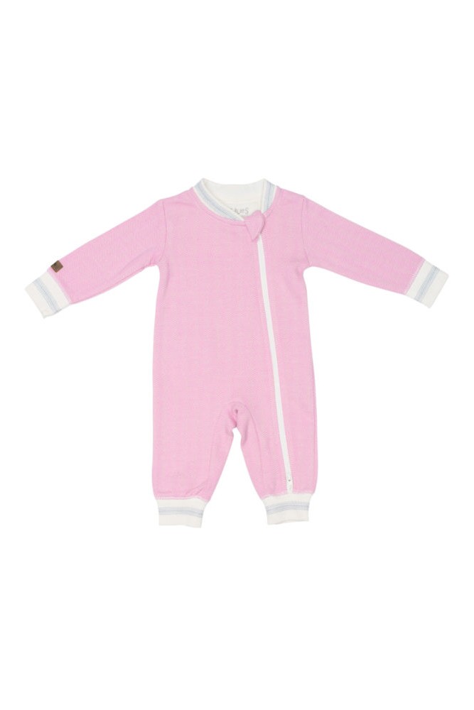 Juddlies Designs Cottage Collection Organic Playsuit (Sunset Pink)