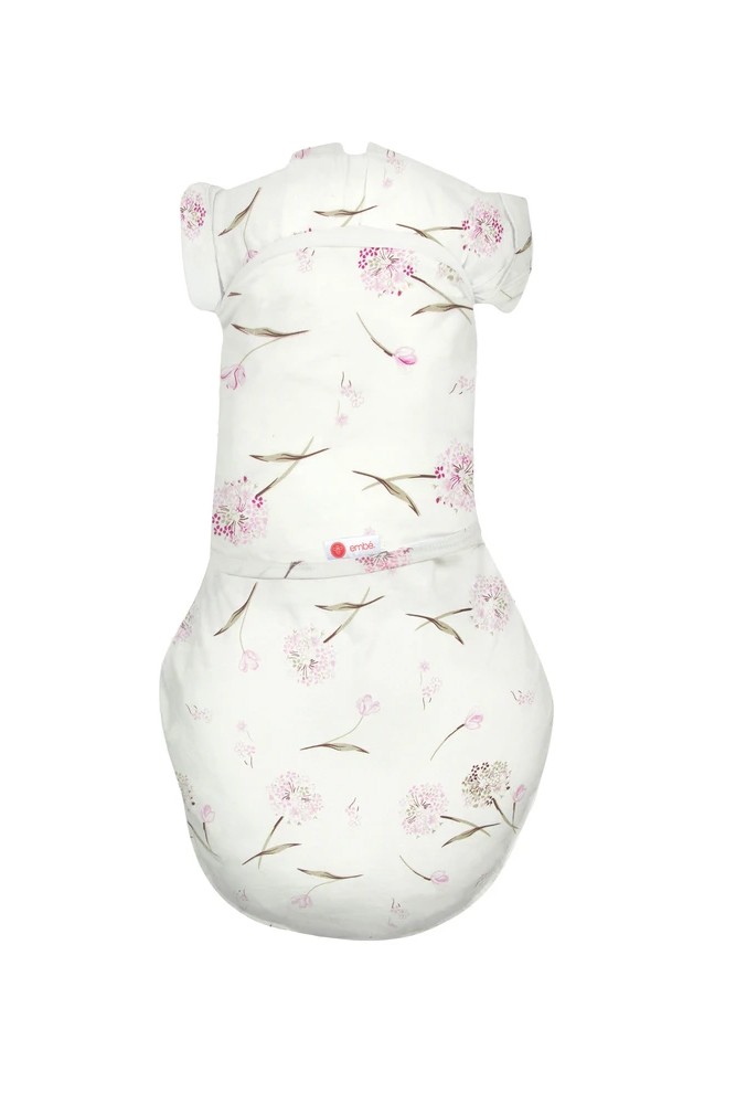 Embe 2-Way Transitional Swaddle (3-6 Months) (Pink Clustered Flowers)