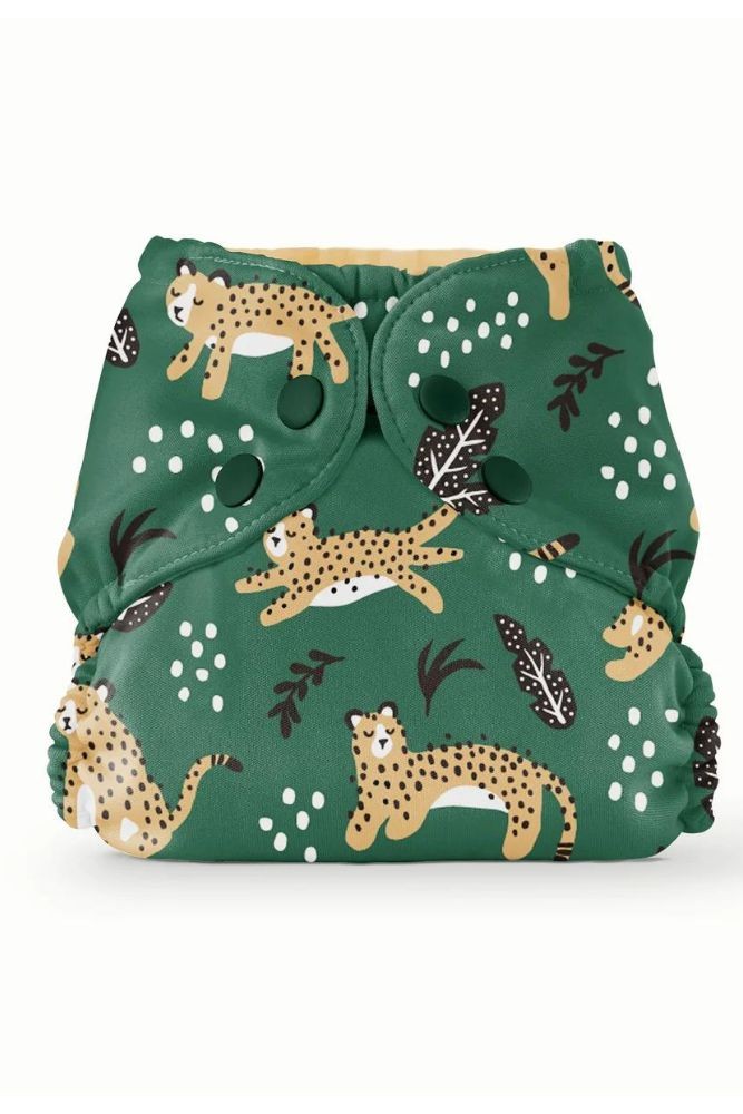 Esembly Outer Cloth Diaper Cover (Wild Cats Green)
