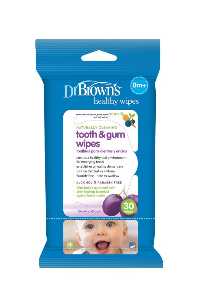 Dr Brown's Tooth & Gum Wipes 30 Count