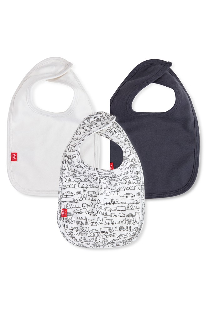 Magnetic Me™ 100% Organic 3-Pack Magnetic Baby Bibs (Going Places)