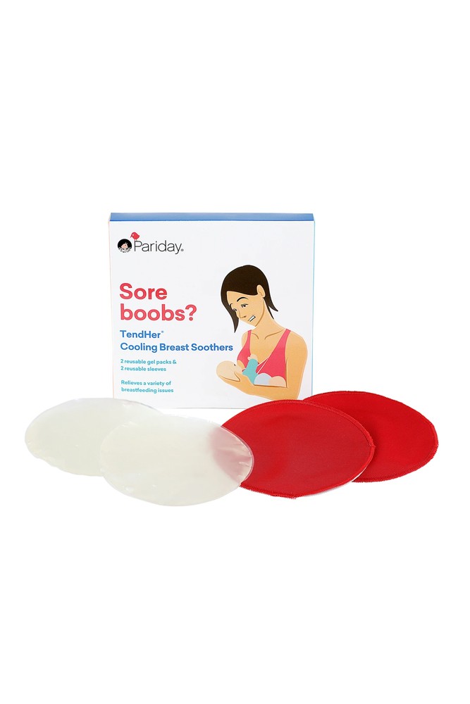 Pariday TendHer Reusable Hot/Cold Gel Breast Soothers (2 Pads + 2 Sleeves)