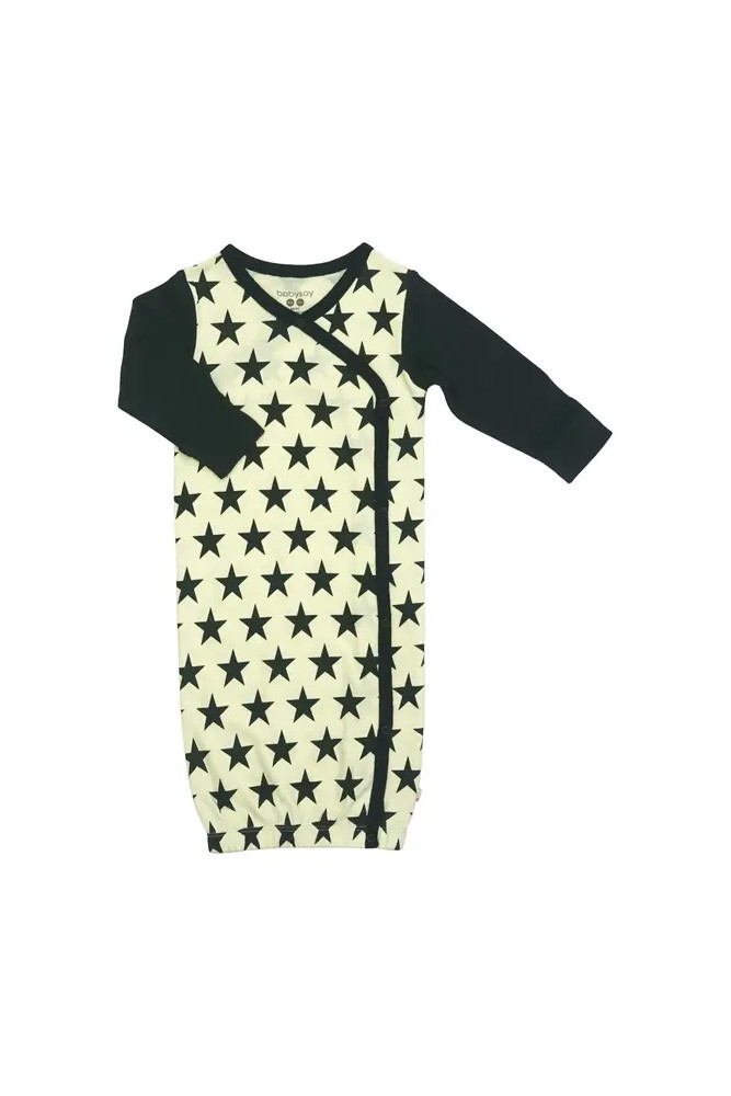 Babysoy Organic All Star Kimono Baby Sleep Gown (All Star Pirate)