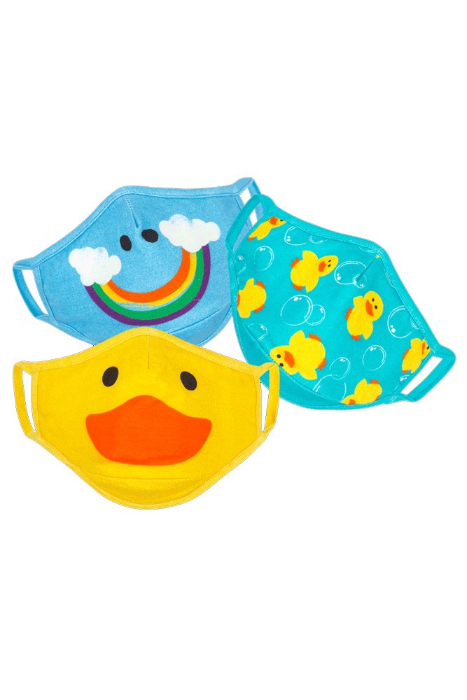 ZOOCCHINI- Organic Kids Reusable Masks- 3 pk (Duck)