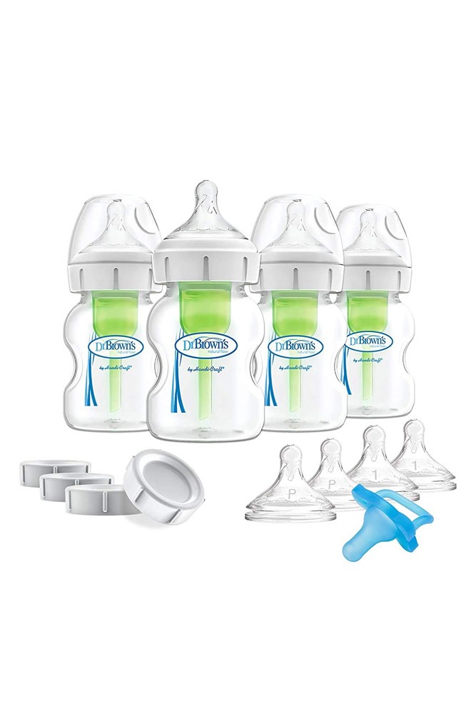 Dr Brown's Anti-Colic Options+ Wide Neck Breast to Bottle Slow Flow Set