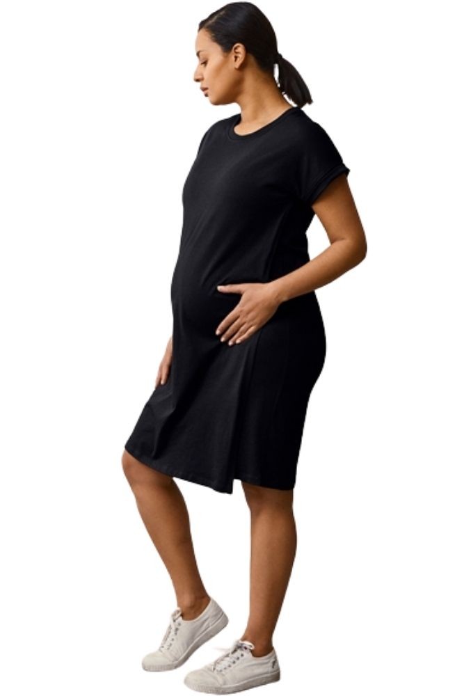 The Shirt Dress - Made with Organic Cotton (Black)