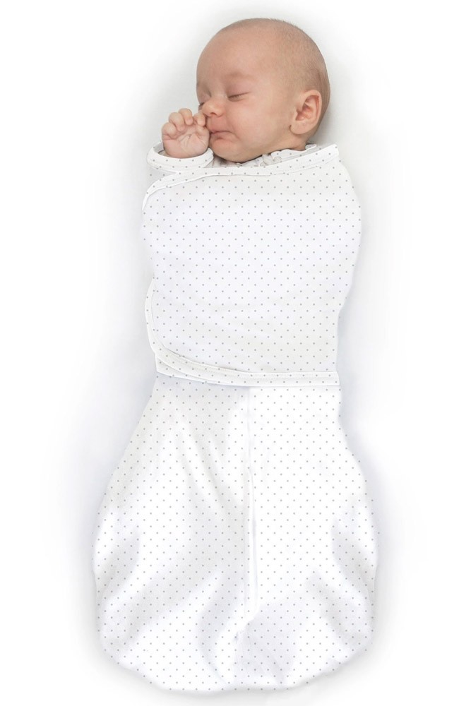 SwaddleDesigns Omni Swaddle Sack with Wrap (Polka Dots - Sterling)