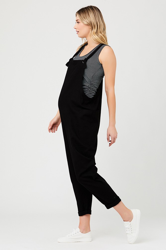 Poppy Linen Jumpsuit Black