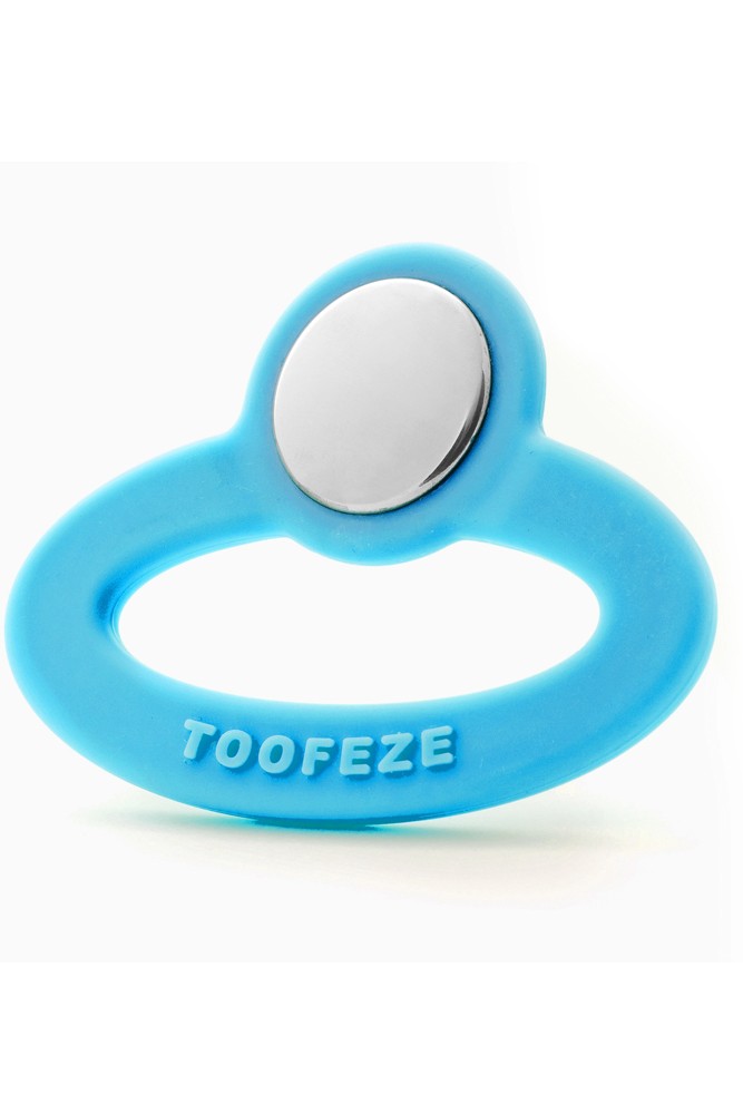 Toofeze Natural Stainless Steel & Silicone Baby Teether (Sky)