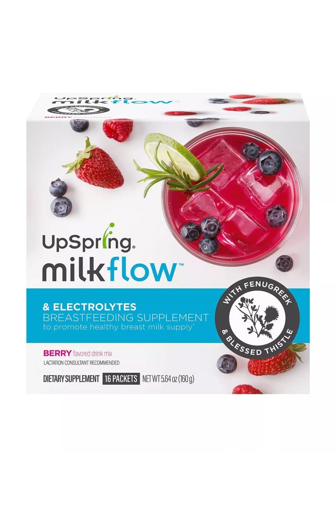 UpSpring Milkflow Fenugreek Breastfeeding Supplement Berry Drink Mix - 16pk (Berry)