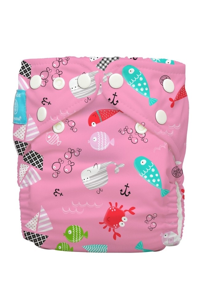 Charlie Banana® Organic One Size Reusable Diapers with 2 inserts (Florida Pink)