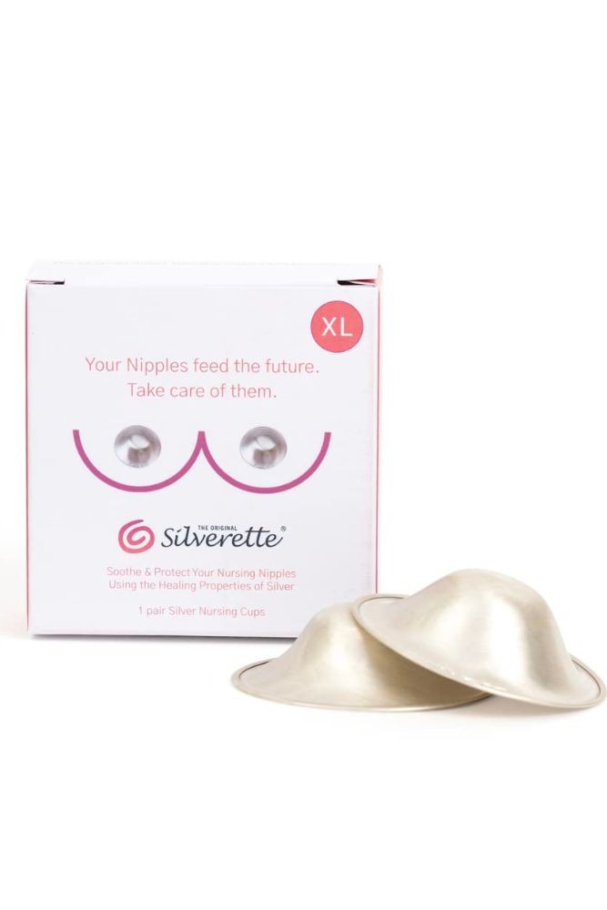 SILVERETTE ® Silver Nursing Cups for Sore Nipples - Extra Large in 925  Silver