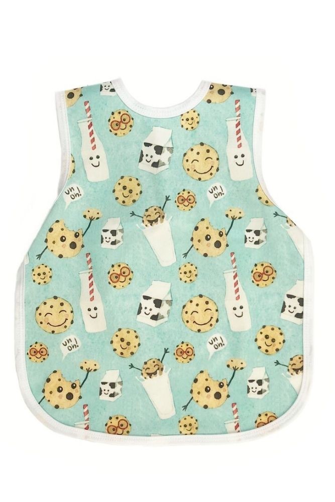 Bapron Infant to Toddler Bib - Apron (Cookies and Milk)